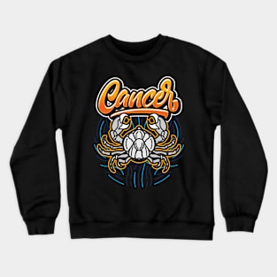 Zodiac CANCER Fingerprint Series Crewneck Sweatshirt